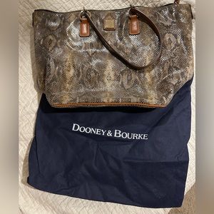 Dooney & Bourke large python tote bag